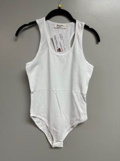 LB Bodysuit Racer Back Small White