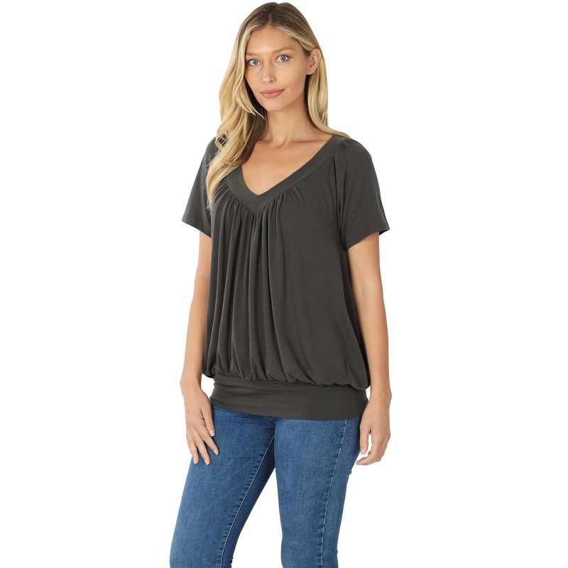 LB V Neck Band Ash Grey Small