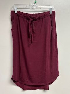 LB String Tie Skirt Burgandy Small
