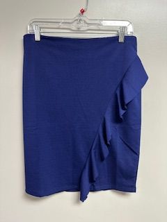 LB Ruffle Pencil Skirt Navy Large