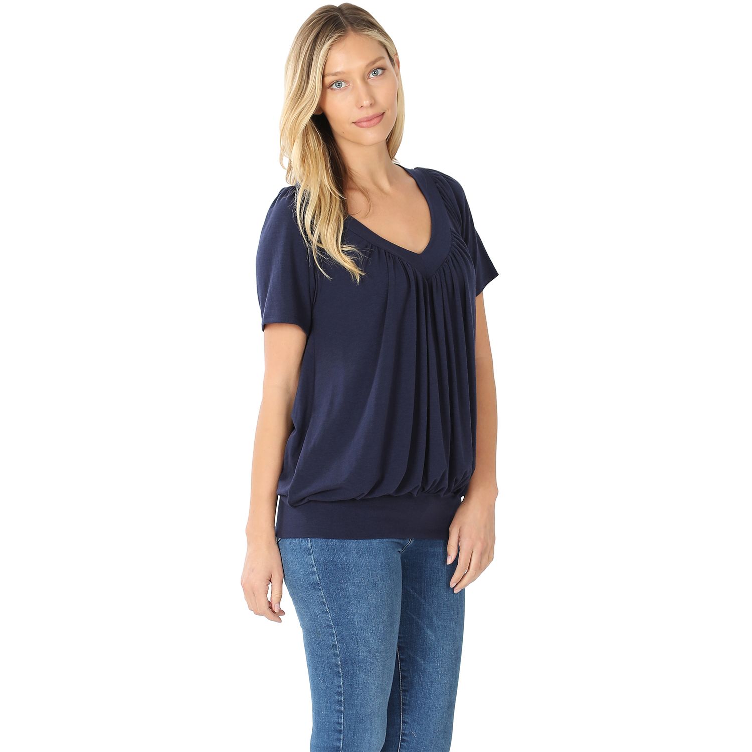 LB V Neck Band Navy Small