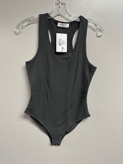 LB Bodysuit Racer Back Grey Small