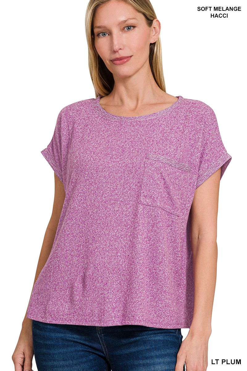 LB Super Soft Square Tee Plum Small