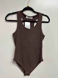 LB Bodysuit Racer Back Brown Small