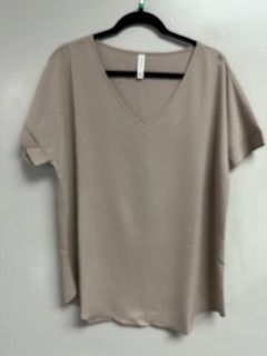 LB V Neck Top Ash Mocha Small