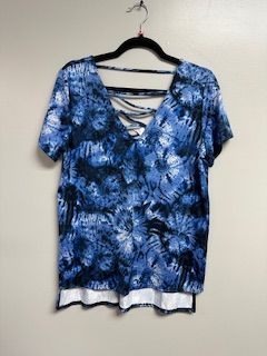 LB  Cross Back Top Blue Small