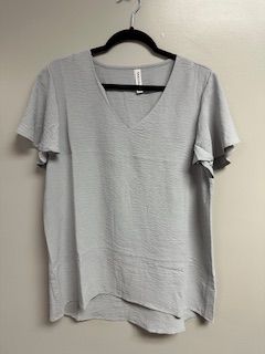 LB Ruffle Sleeve  Lt Grey Small
