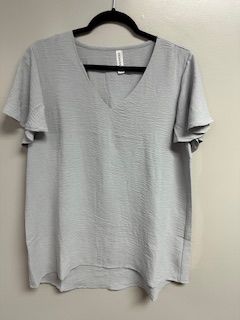 LB Ruffle Shirt Lt Cement Small