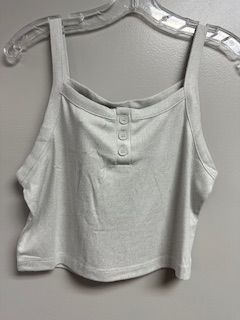 LB Crop 3 Button Lt Cement Small