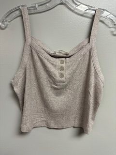 LB Crop 3 Button Ash Mocha Large