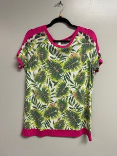 LB Plant Leaf Shirt Green Pink Medium