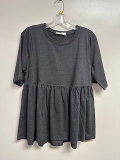 LB Mid Ruffle Shirt Gray Small