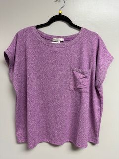 LB Super Soft Pocket Tee Plum Medium