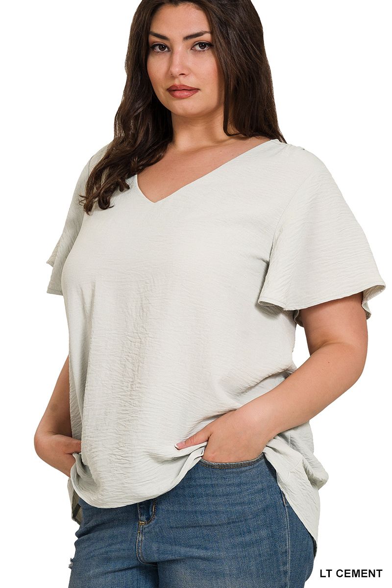 LB Ruffle Shirt Lt Cement Xlarge