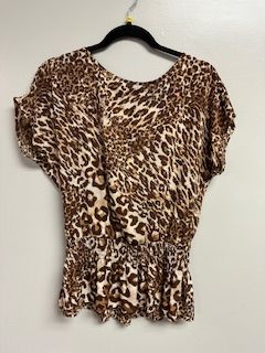 LB Open Back Shirt Leopard Small