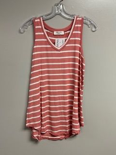 LB Striped Tank Rose Medium