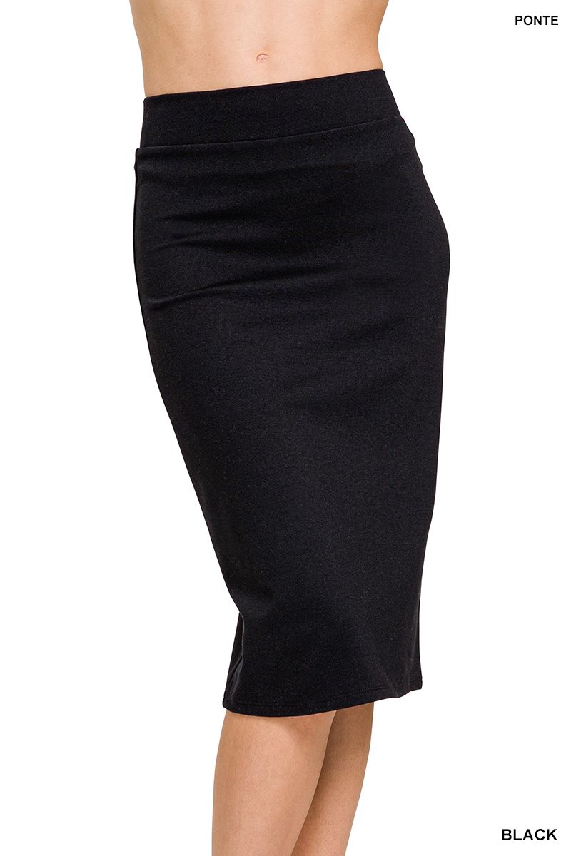 LB Pencil Skirt Long Black 3Xlarge