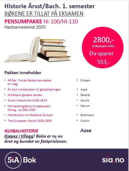 Historie Årsst. &amp; Bachelor 1. semester