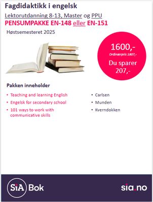 EN-151 Fagdidaktikk i engelsk