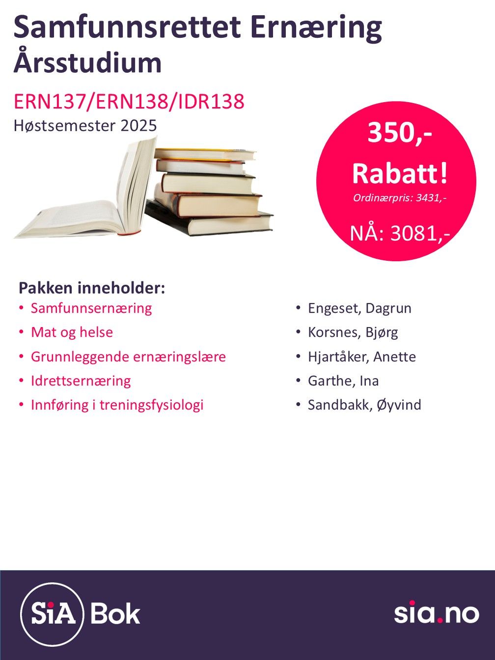 Samfunnsrettet ernæring Årsstudium