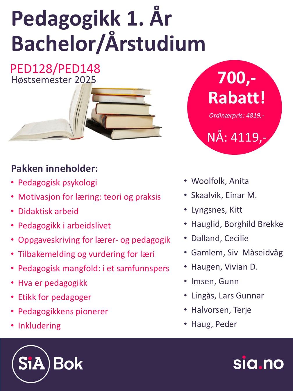 Pedagogikk Årsstudium