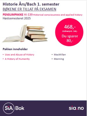 HI-139 Historie Årsst. og Bach. valgemne 1. semester