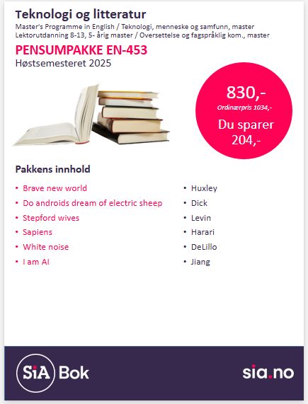 EN-453 Teknologi og litteratur