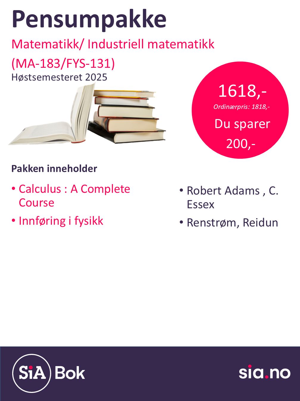 Industriell Matematikk, 1 år, Bachelor