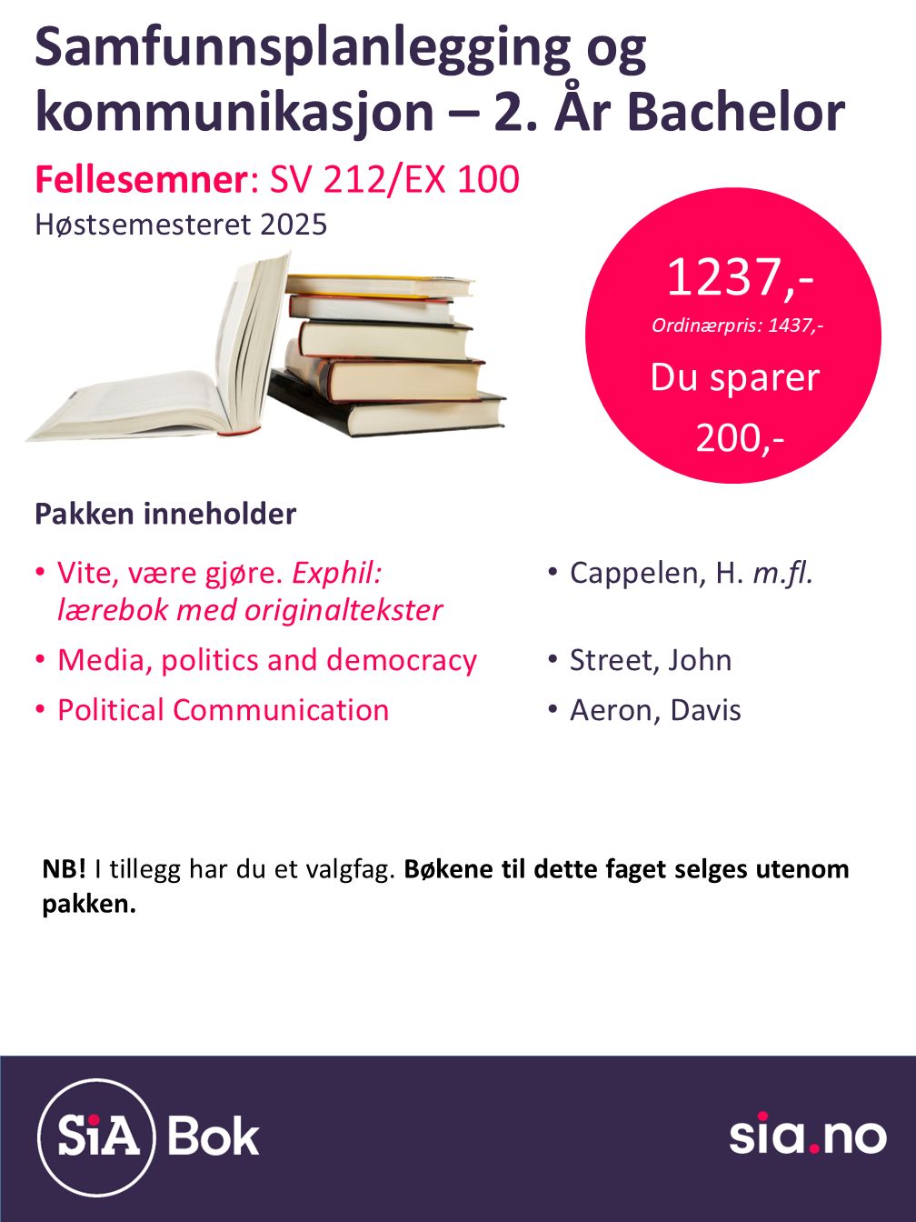 Samfunnsplanlegging og kommunikasjon, 2 år, Bachelor