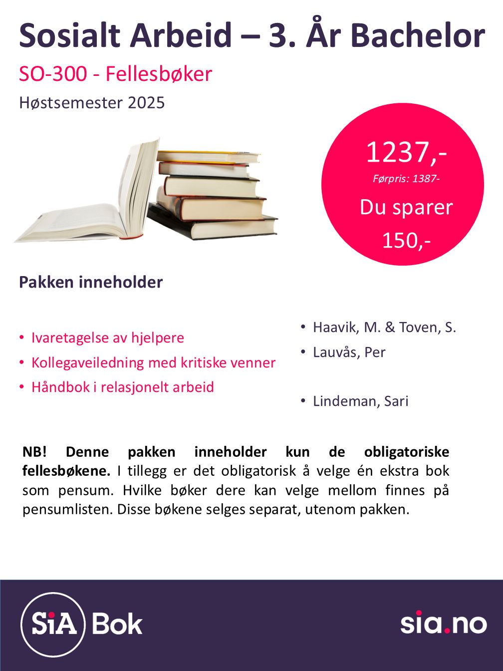 Sosialt arbeid, 5 semester, Bachelor (3 år)