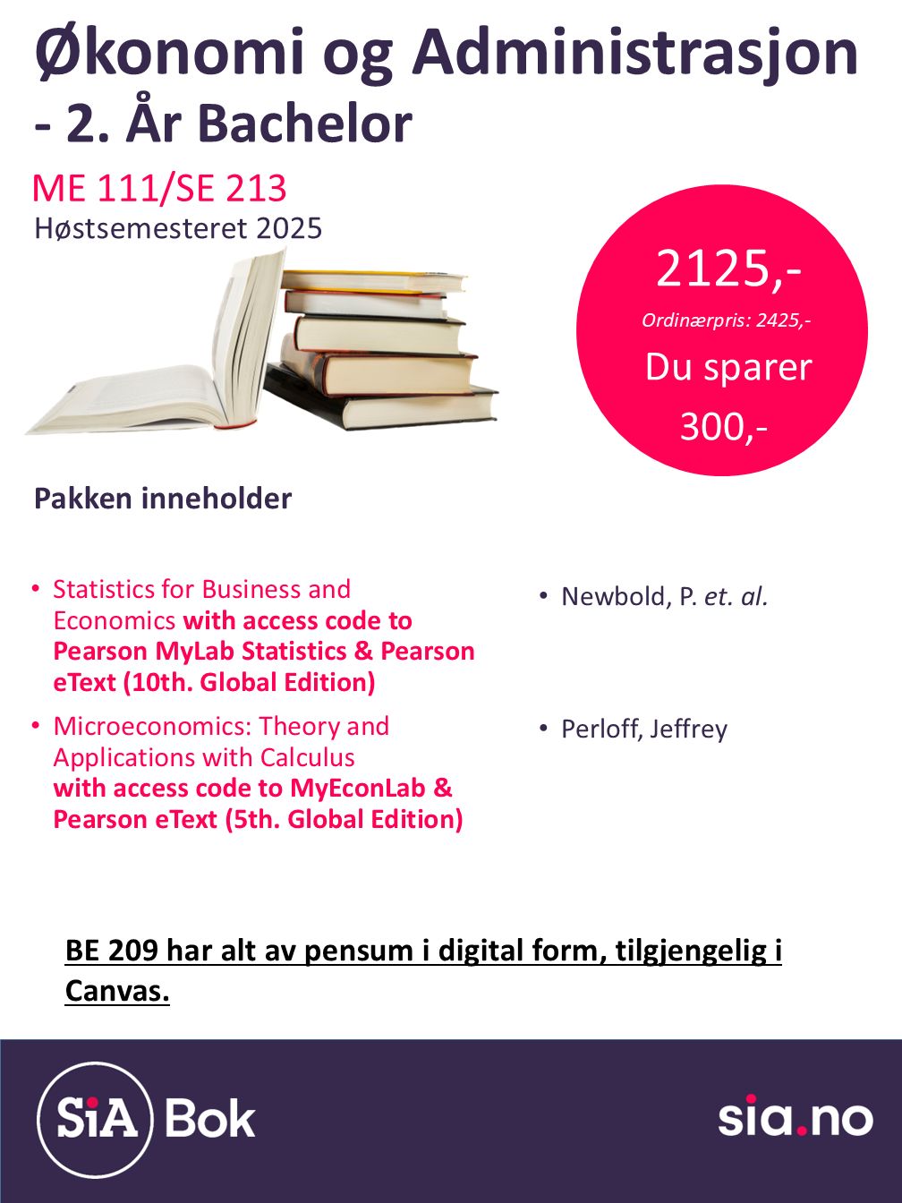 Økonomi og Administrasjon, 3 semester, Bachelor (2 år)