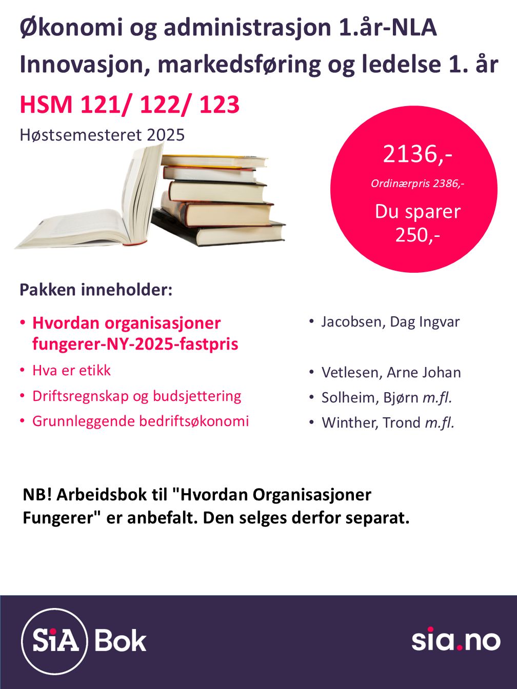 Økonomi og Administrasjon/ Innovasjon og Ledelse, 1 år, bachelor