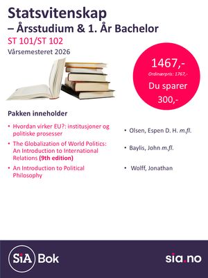 Statsvitenskap Bachelor+ Årsstudium (2 semester)