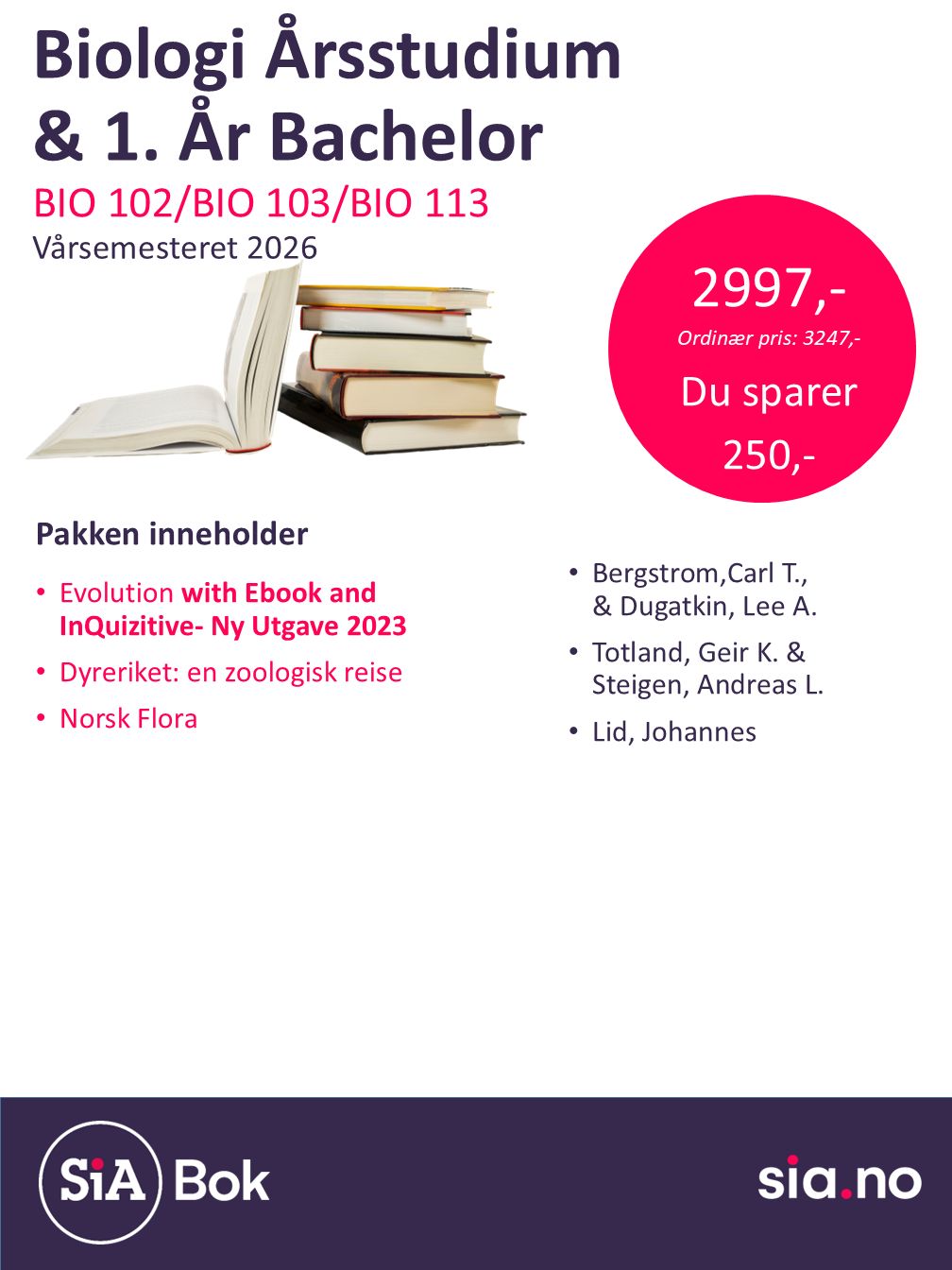 Biologi Årsstudium, 2 semester