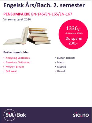 EN-146, EN-165 &amp; EN-167 Årsst. &amp; Bach. 2. semester