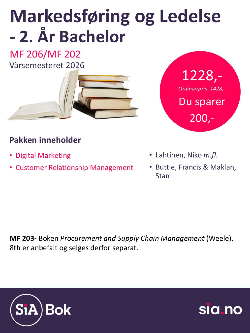 Markedsføring og Ledelse, Bachelor, 2 år (4 semester)