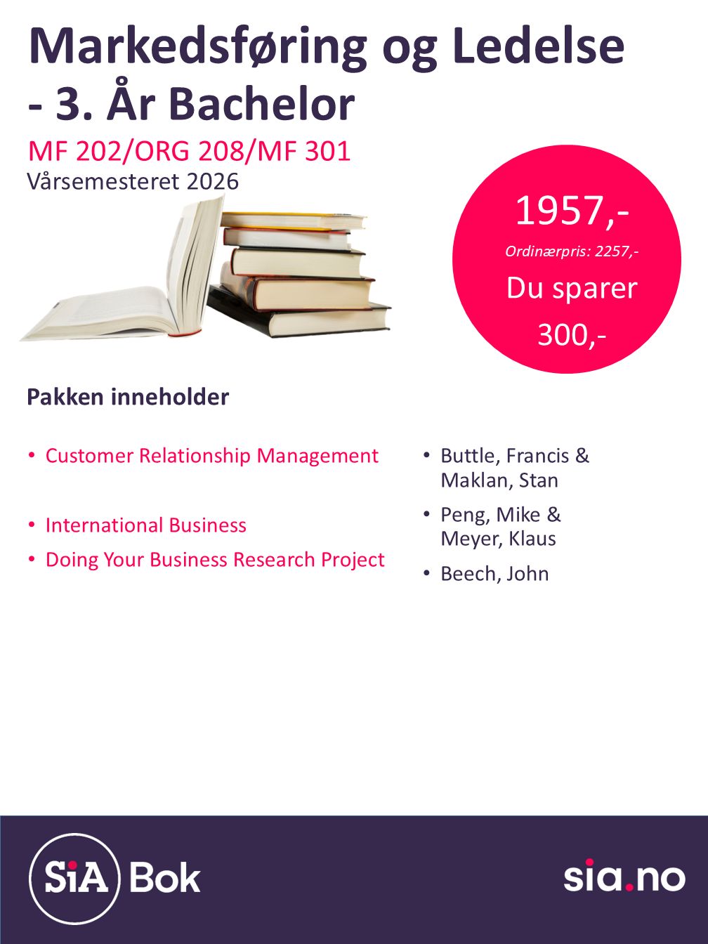 Markedsføring og ledelse, Bachelor, 3 år (6 semester)