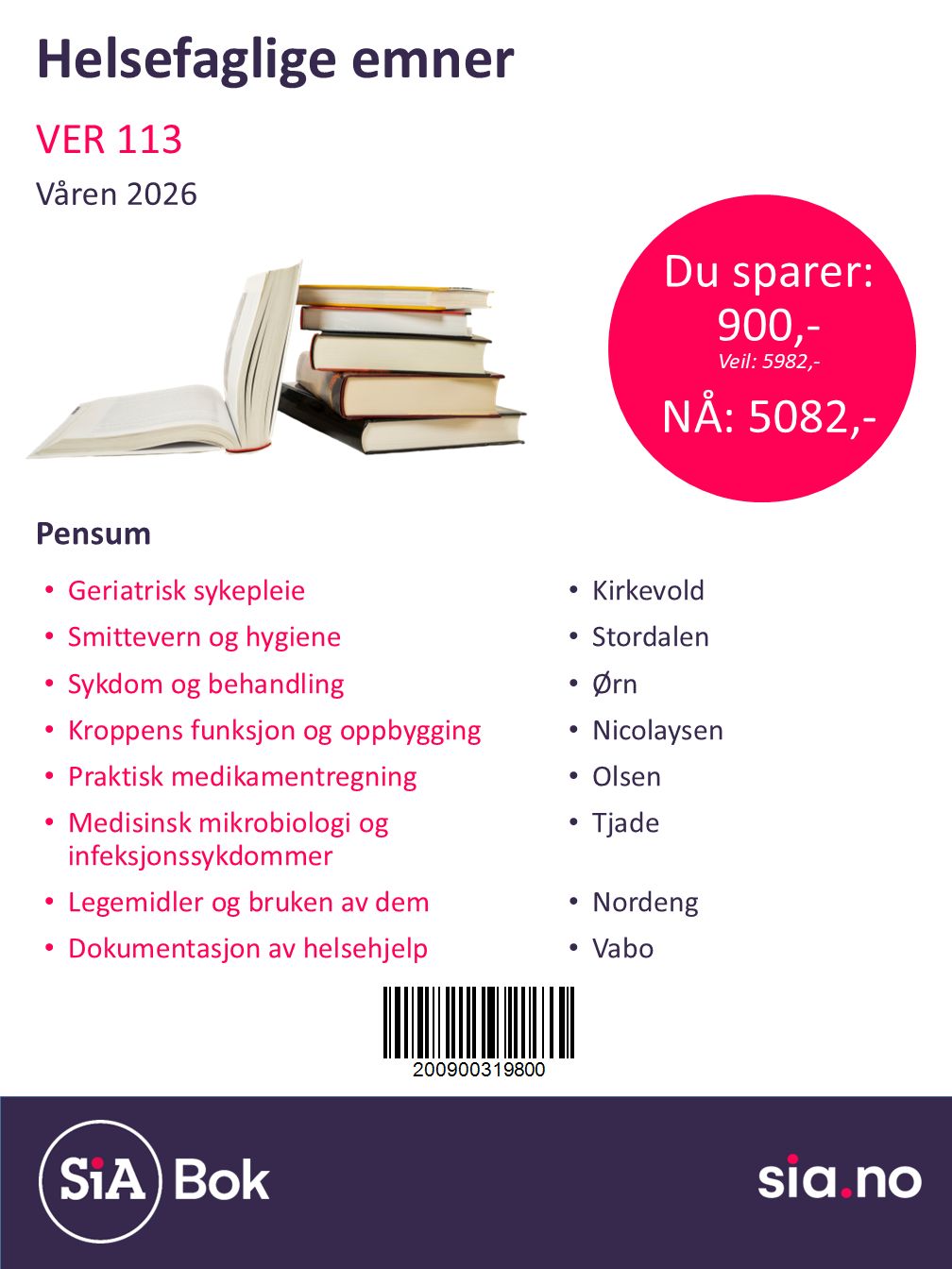 VER113-Helsefaglige emner