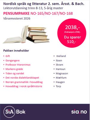 NO-165, NO-167 &amp; NO-168 Nordisk språk og litteratur, 2. semester