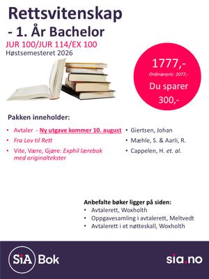 Rettsvitenskap 1.år (1 semester)