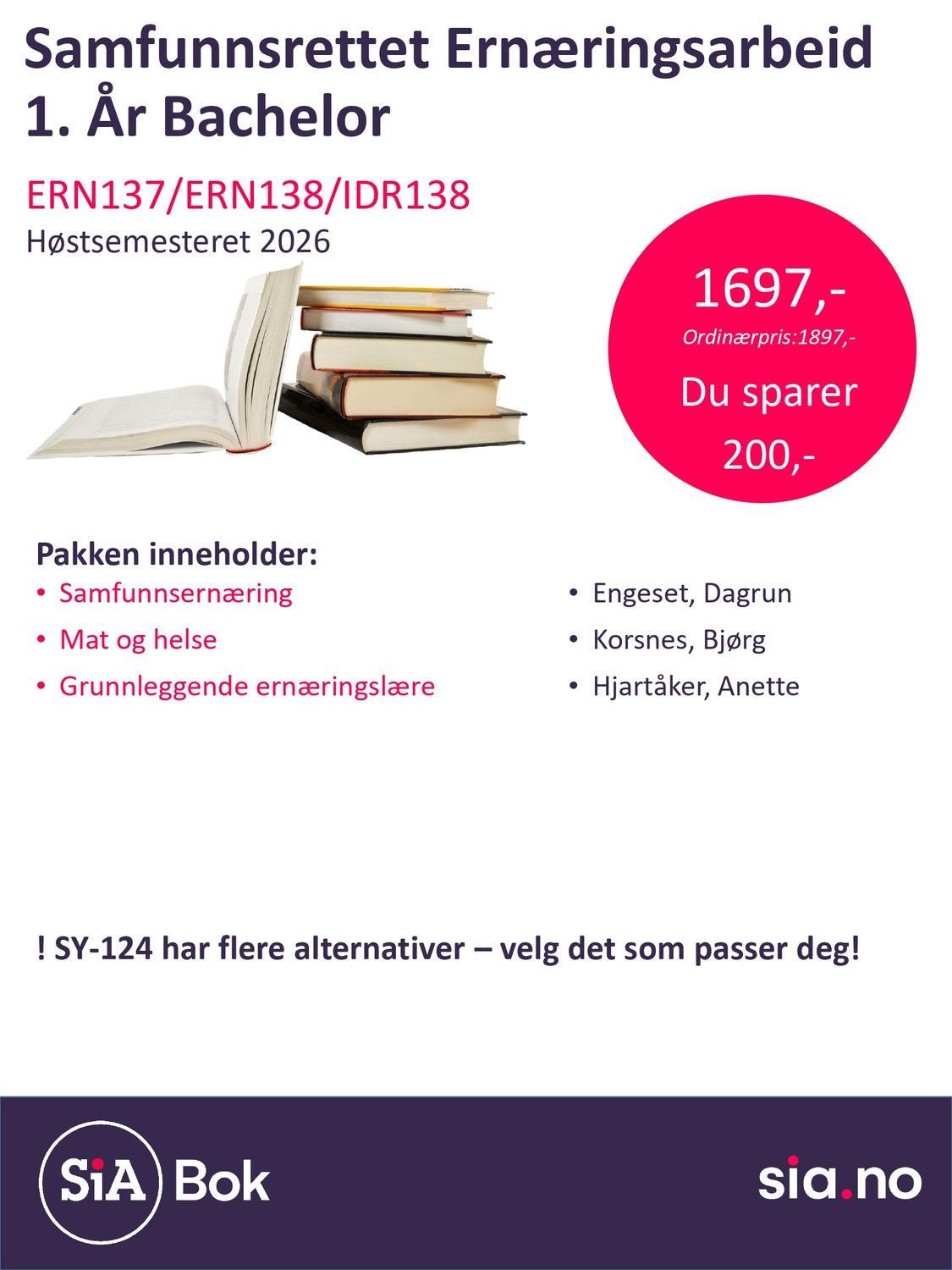 Samfunnsrettet ernæringsarbeid 1.år  (1 semester)