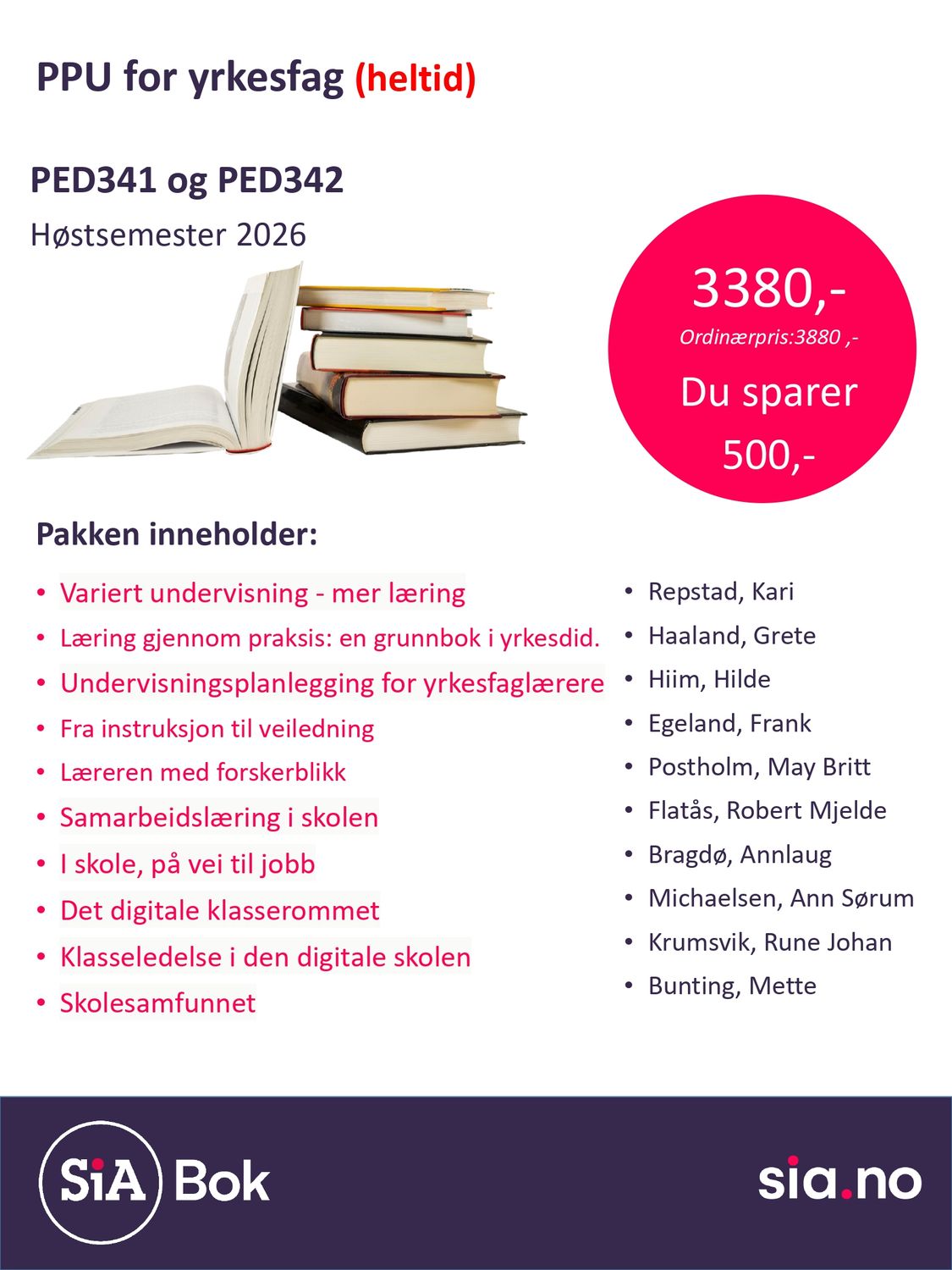 PED341 og PED342 PPU for yrkesfag (heltid)