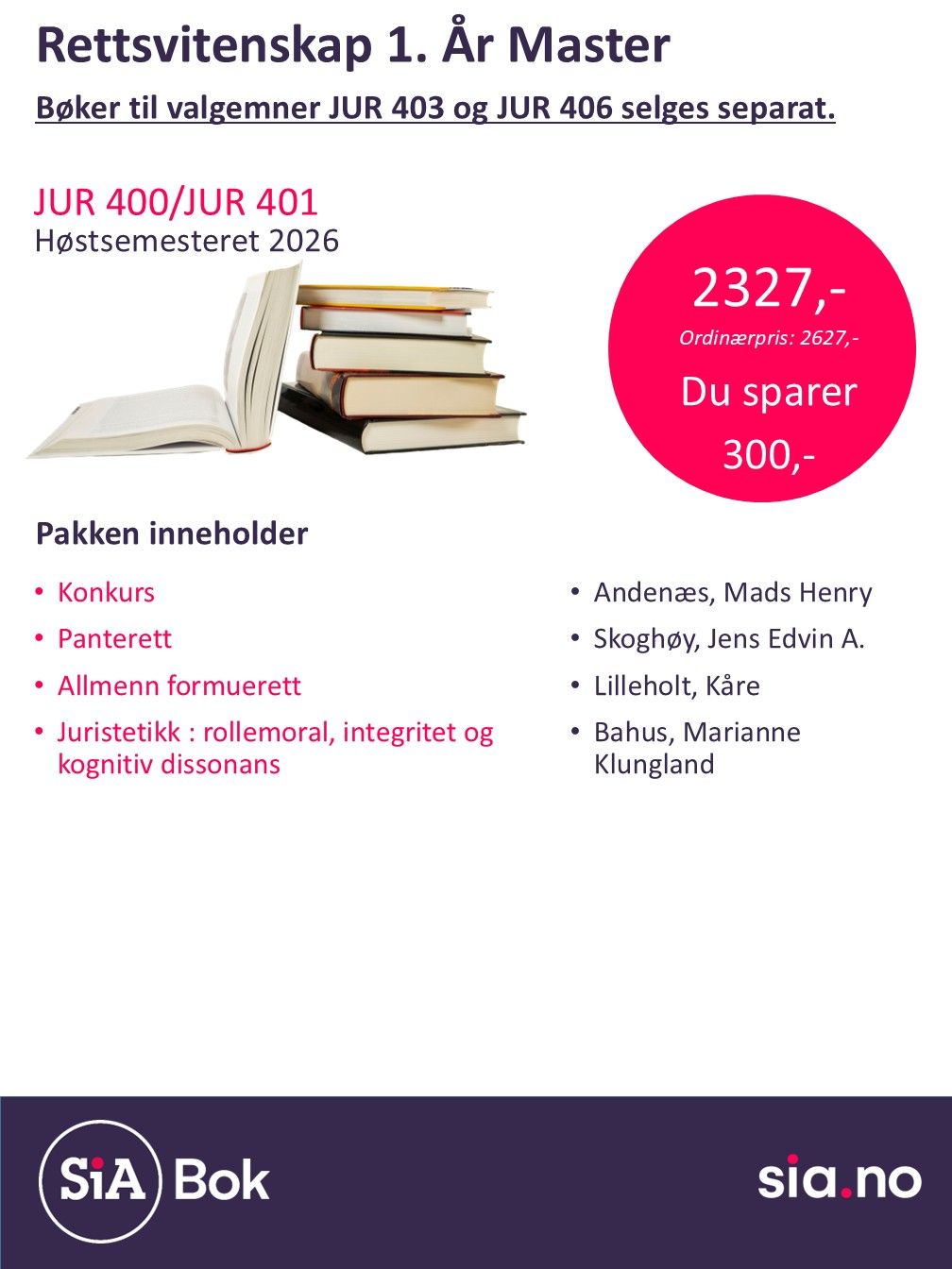 Rettsvitenskap 1.år master