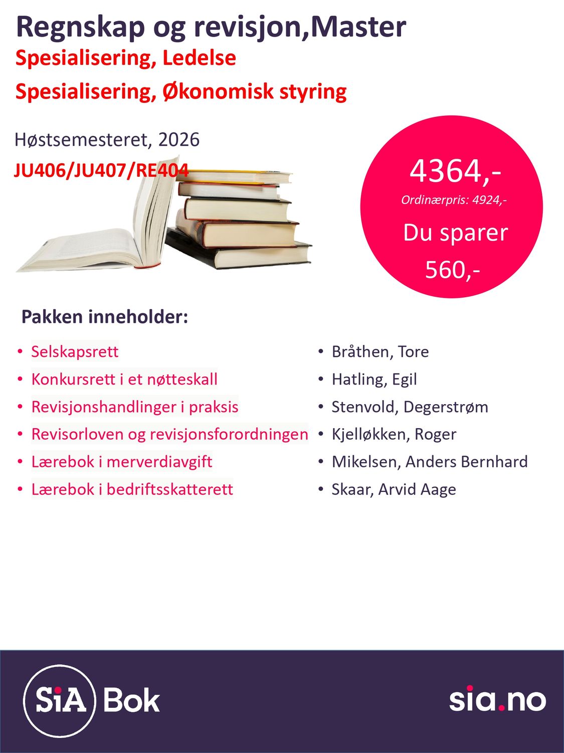 Regnskap og Revisjon, master