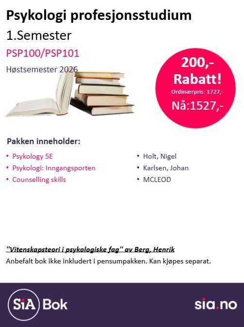 Psykologi profesjonsstudium 1.år (1.semester)