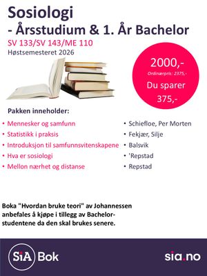 Sosiologi Årsstudium &amp; 1.År bachelor