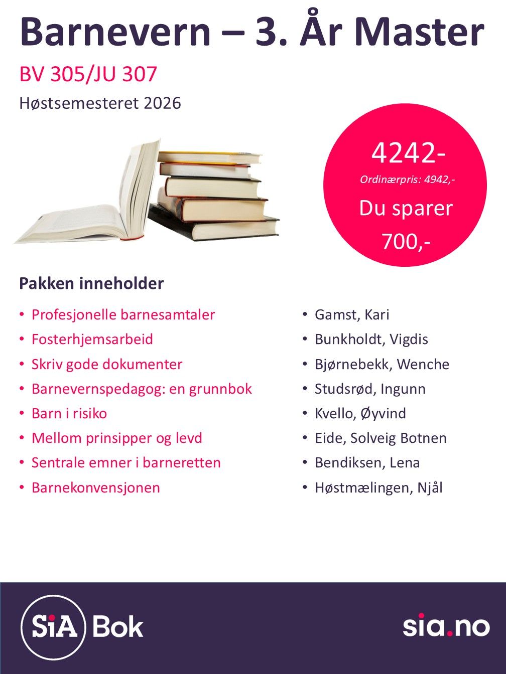 Barnevern 3.År Master (5. semester)