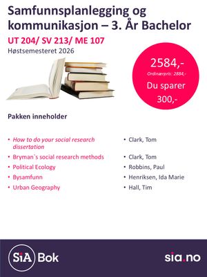 Samfunnsplanlegging og kommunikasjon 3.år bachelor (5.semester)