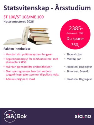 Statsvitenskap Årsstudium (1.semester)