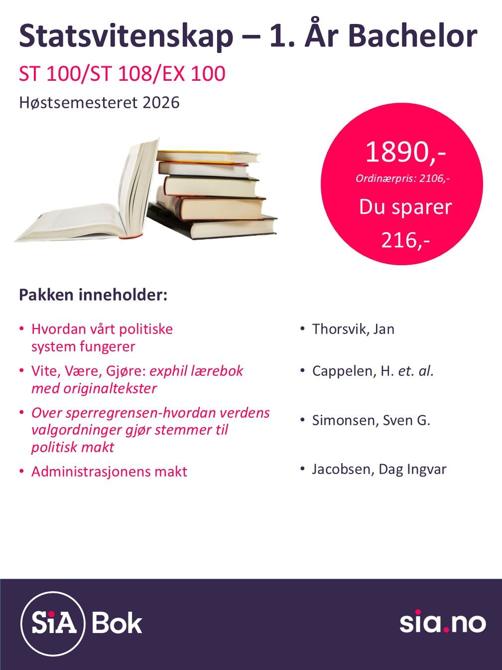 Statsvitenskap 1.år bachelor (1.semester)
